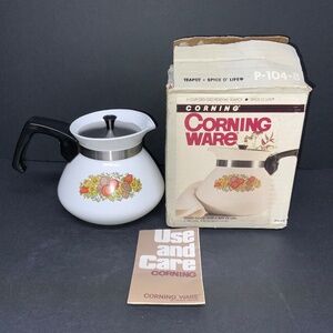 NEW OLD STOCK!  1985 Corning Ware Corningware 6 Cup Spice o' Life Teapot
